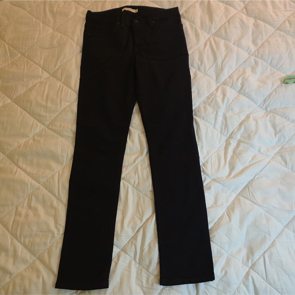 Levi's Women's Shaping 311  Skinny Jeans 27 Black Dark Wash Mid Rise Cotton